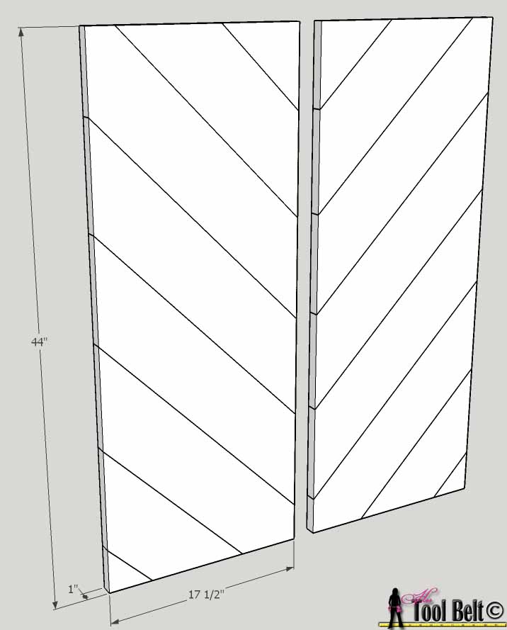 barnwood bed tall diagonal panels