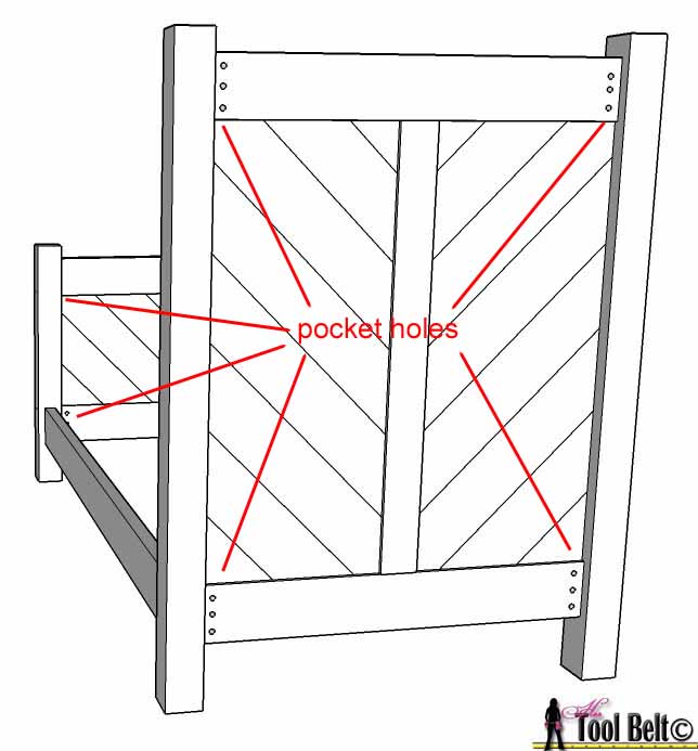 chevron bed pocket holes 1