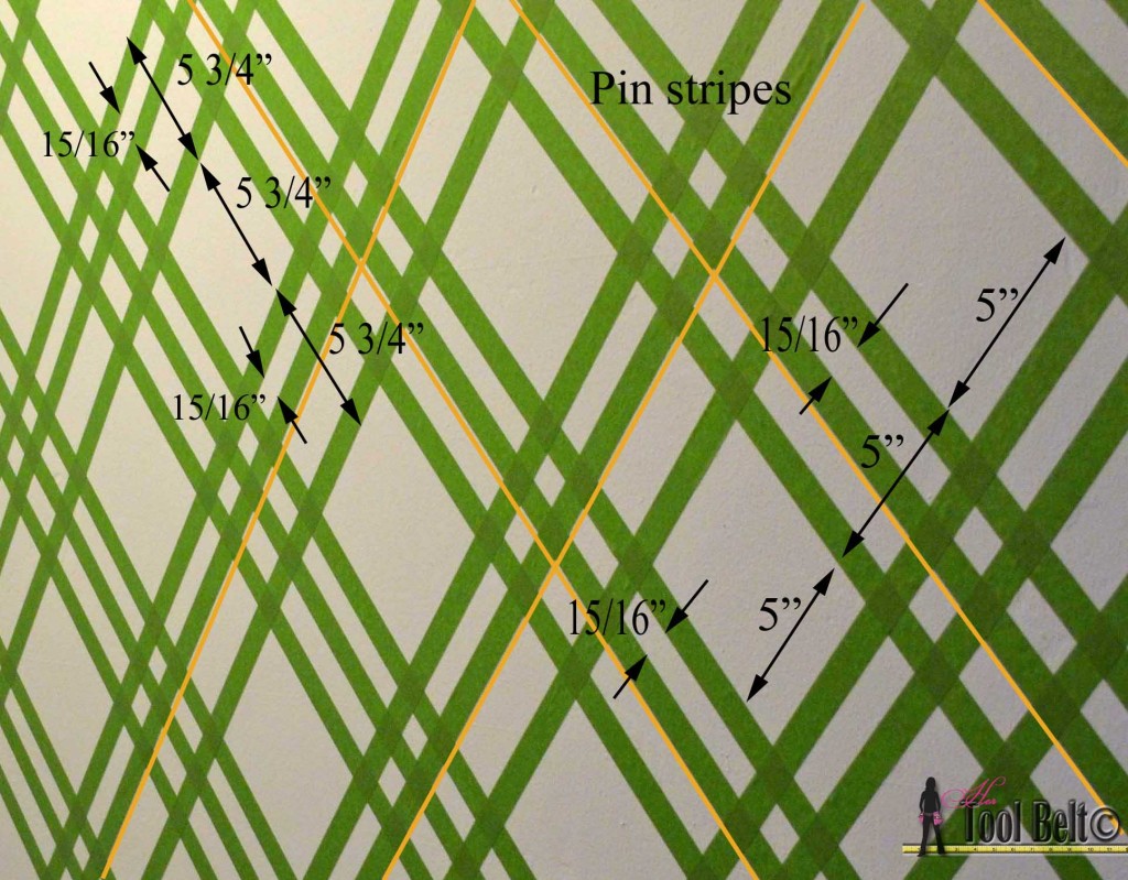 Painting a geometric wall on hertoolbelt.com Taping it Modern