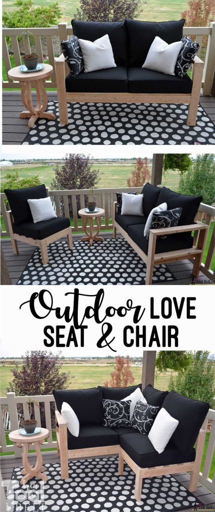 Outdoor love seat and chair plans. Easily switch around your outdoor furniture layout. 2x4