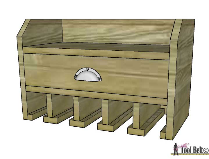 Organize your tools, free plans for a DIY cordless drill storage and battery charging station.
