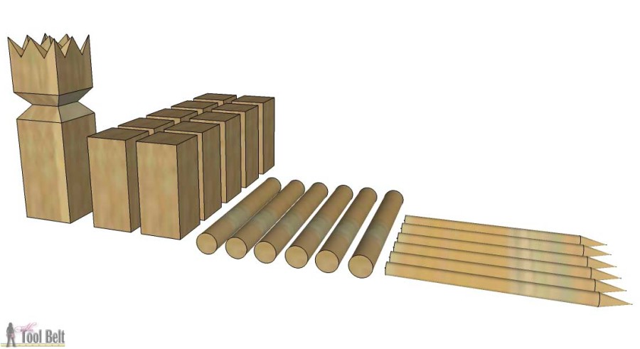 Kubb is a fun outdoor lawn game also known as 'Viking Chess'. Perfect for BBQ's and family reunions. Free plans to build your own DIY Kubb Set.