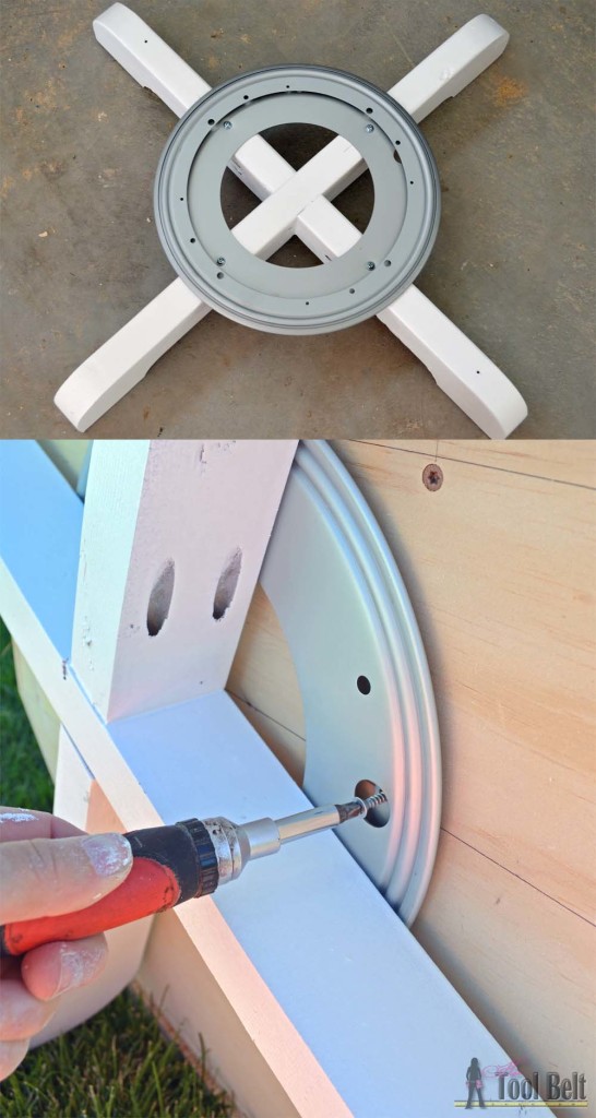 Step 17 Attach lazy susan