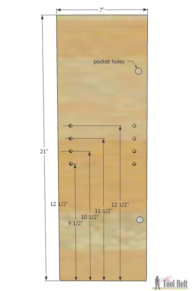 Step 5 drill shelf pin holes 2