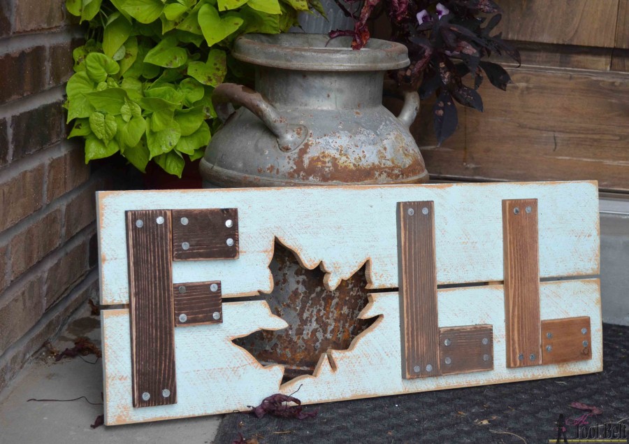 Celebrate and decorate for the cooler temps and changing leafs of Fall with a DIY wooden fall sign, full tutorial and plans.
