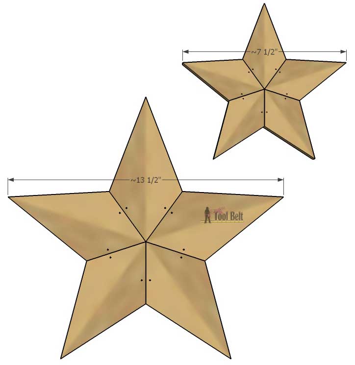 Easily add natural elements into your Christmas decor with these simple rustic patchwork wooden stars. Free patterns and tutorial.