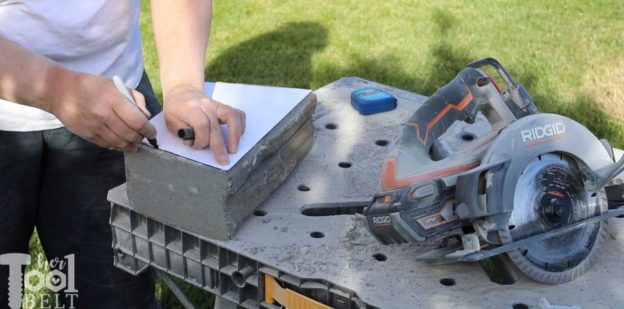 How to build a DIY backyard firepit with wall blocks from Home Depot.