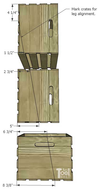 Free plans to build an easy leaning crate ladder bookshelf and desk system for kids. The crates are great to organize and store books and toys. Free plans on hertoolbelt.com
