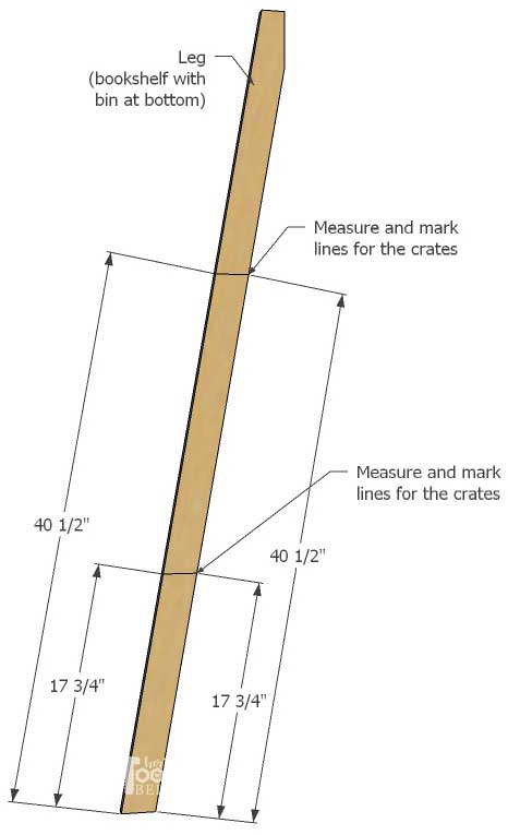 Free plans to build an easy leaning crate ladder bookshelf and desk system for kids. The crates are great to organize and store books and toys. Free plans on hertoolbelt.com