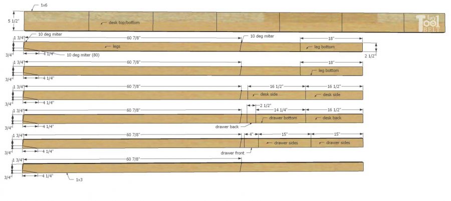 cut list Free plans to build an easy leaning crate ladder bookshelf and desk system for kids. The crates are great to organize and store books and toys. Free plans on hertoolbelt.com