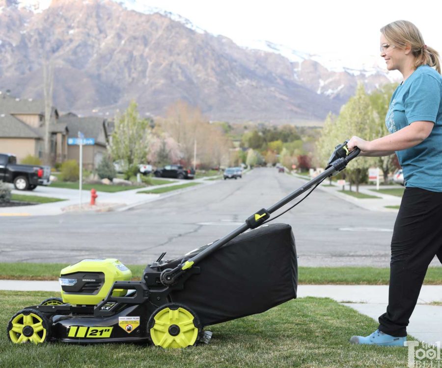 Ready to mow. Is a battery powered lawn mower as tough as gas powered? Check out this Ryobi 40 volt lawn mower review.