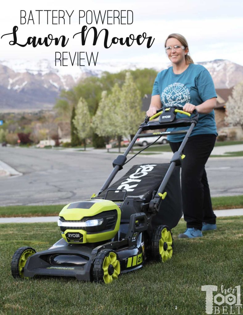 Is a battery powered lawn mower as tough as gas powered? Check out this Ryobi 40 volt lawn mower review.